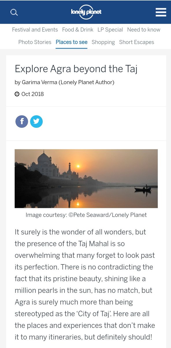 garimavverma's tweet photo. AGRA-KA-DABRA!!
Is life beyond The Taj in Agra as magical? 🤔My affirmative yes some time ago is now #UttarPradeshTourism &amp; #TourismGuildOfAgra ‘Agra: Beyond The Taj’ initiative. Cheers to that! #travelwriter #AgraBeyondTaj #CityOfLove #Agra #TajMahal #MagnificentAgra https://t.co/LcGsbqC1O6