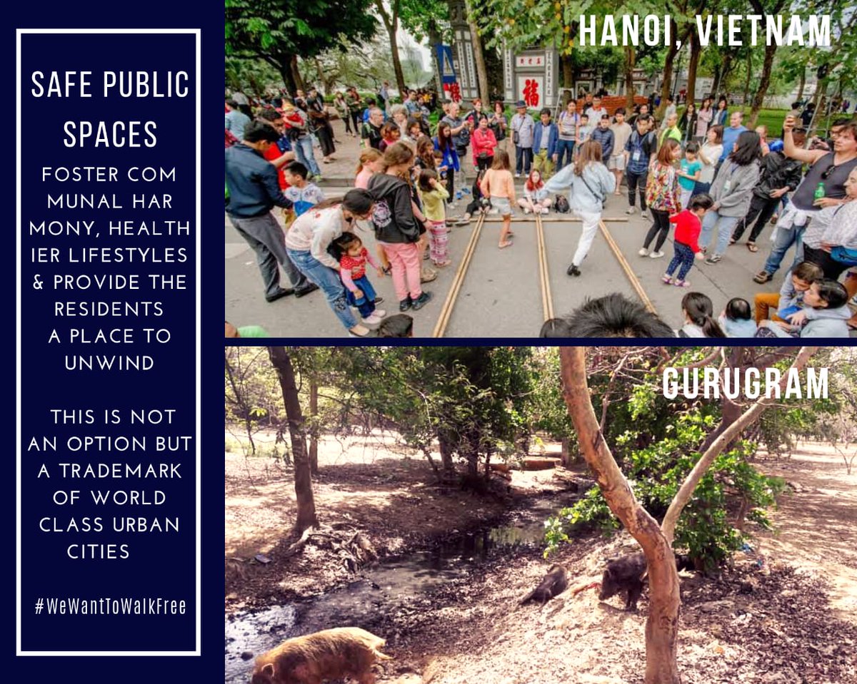 FreemyspaceG's tweet photo. Safe public places are the soul of a city
Gurugram needs to be inspired from the more developed cities of the world and progress on this growth path

@MunCorpGurugram
@Dist_Admin_Ggm
@dcptrafficggm

#Gurugram #OpenSpaces #GreenDevelopment https://t.co/0dFluM7DcE