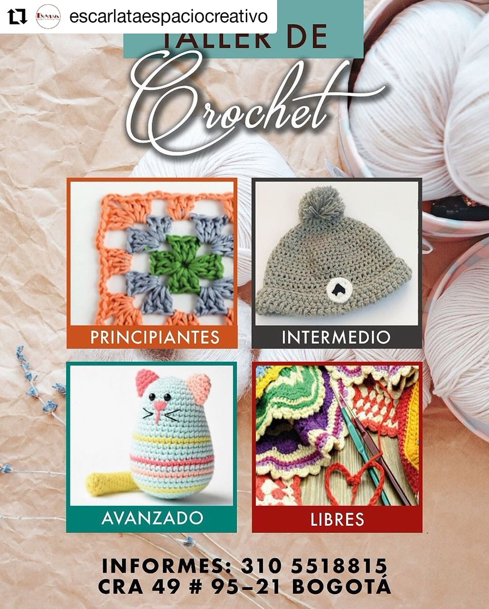 Evelinavila's tweet photo. Ahora emprendo como tallerista, en el mundo mágico y grande del crochet.

Los espero, no hay límite de edad , solo es dejar volar tu imaginación y muchas ganas de aprender https://t.co/By8BcXqrbn