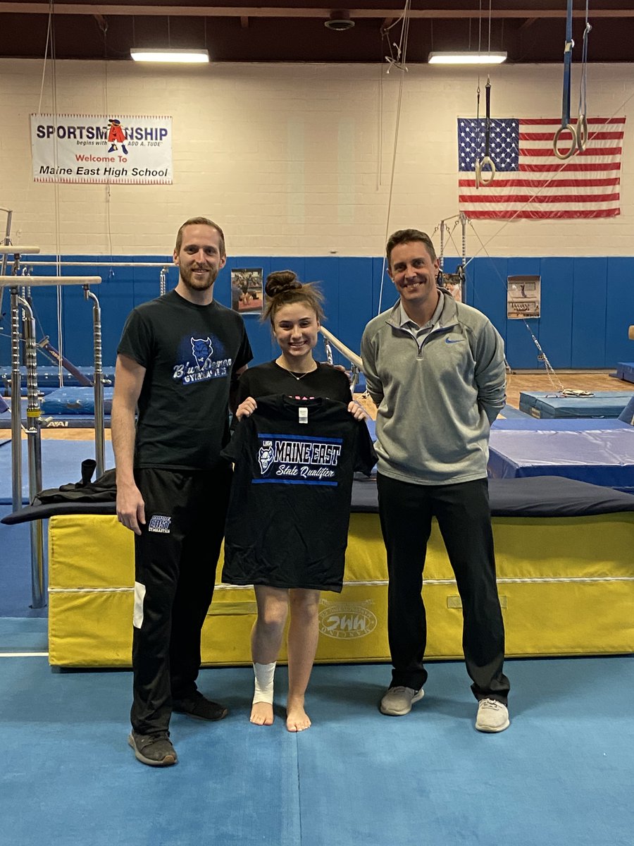 MEHSBlueDemons's tweet photo. Congratulations to Gymnastics State Qualifier Afroditi Baltsas (2nd year in a row!) Best of luck at State this weekend! #demonnation #207now #statebound #backtobackqualifier https://t.co/FKrrQ8xn5V