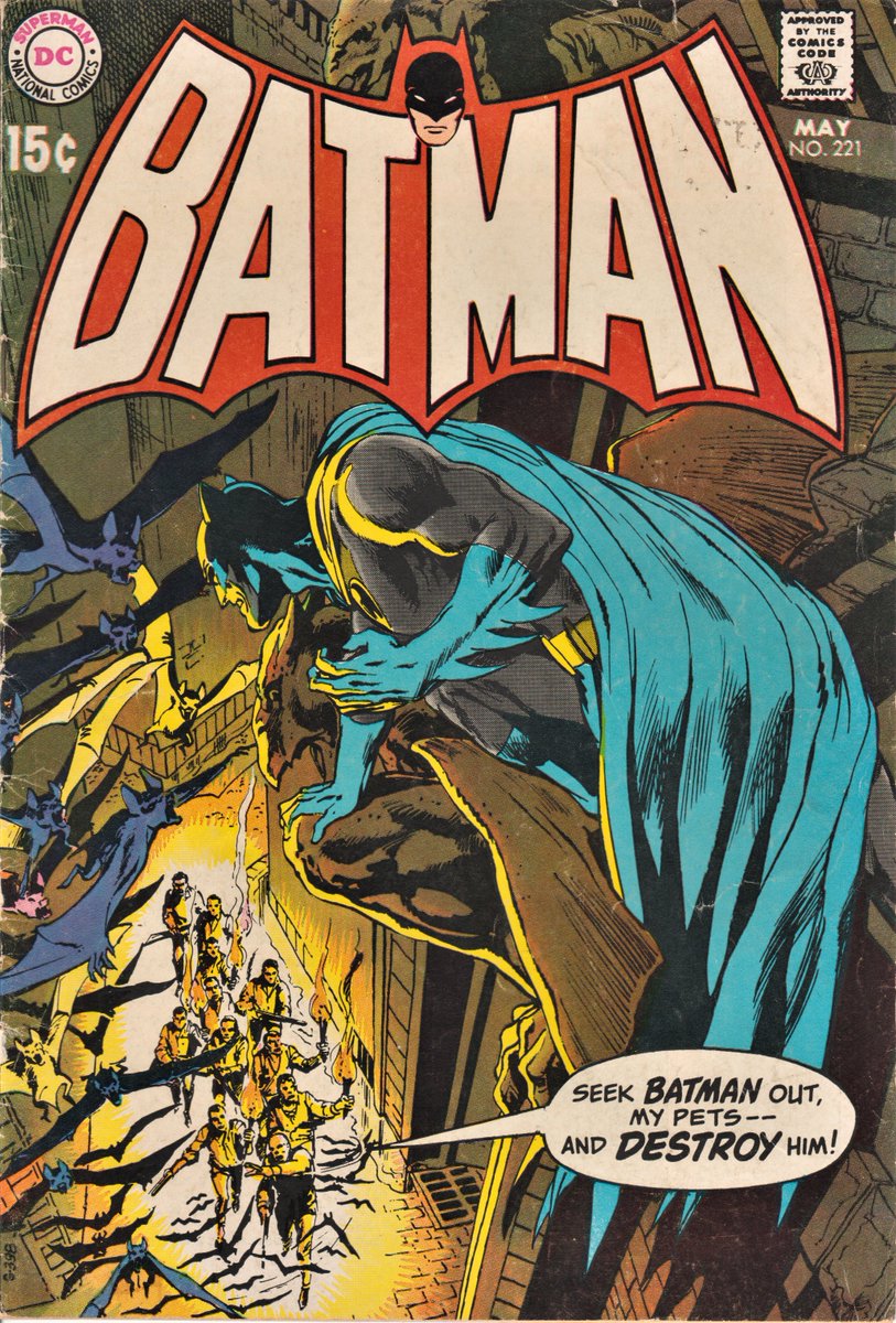 #Batman issue 221 with an awesome cover by #NealAdams and a solid story inside by #FrankRobbins, #IrvNovick and #DickGiordano.  Keep your dark and gritty, Batman will never be cooler than this.