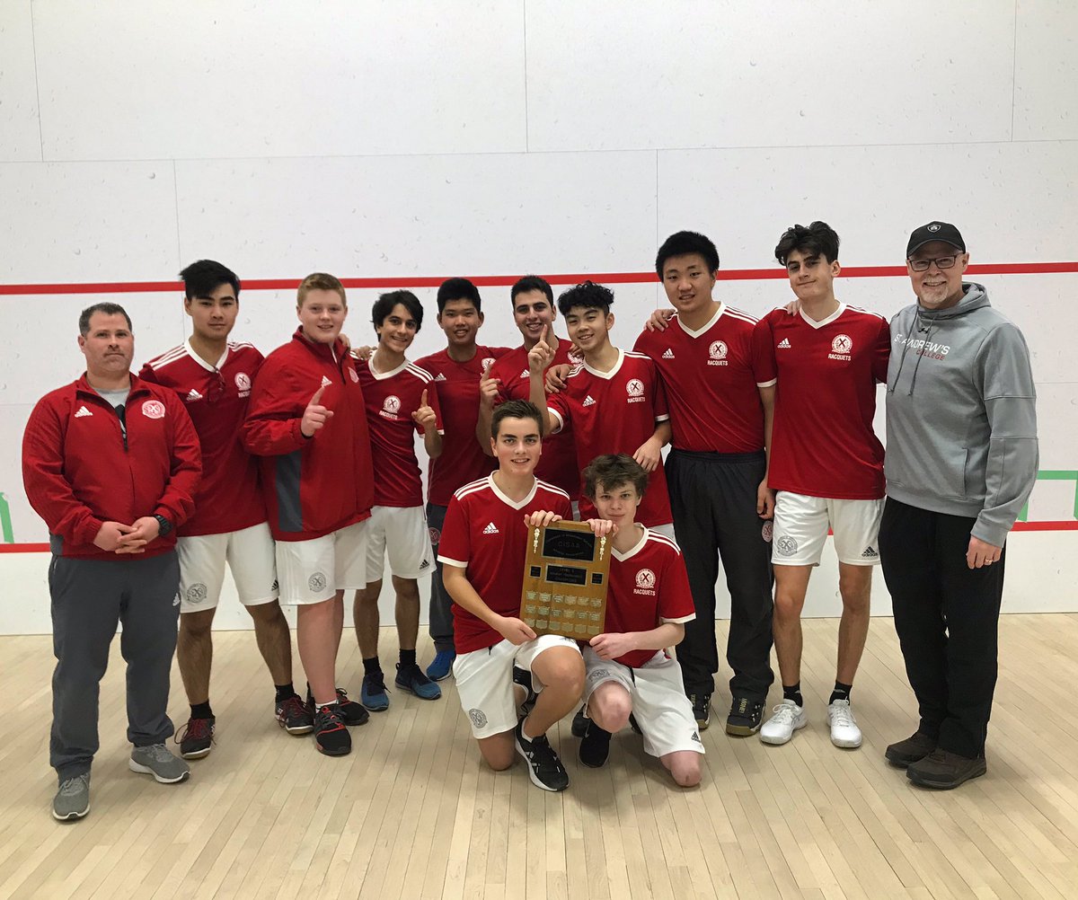 standrews1899's tweet photo. The JV Squash team wins the tournament at TCS today as they beat UCC 13-12 in the championship game! #SACathletics https://t.co/pCYtCPlvGE