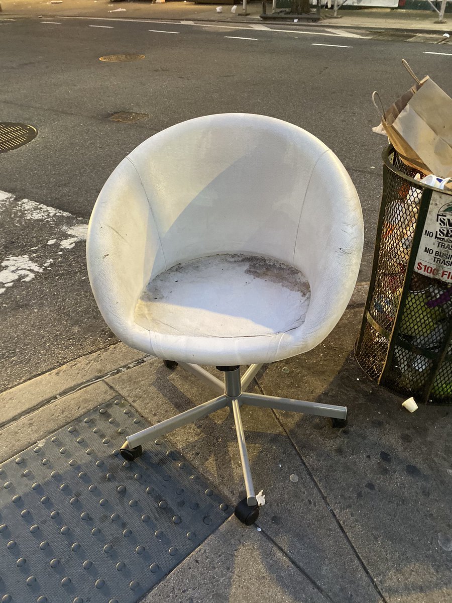 Cool chair at the corner of Elizabeth and Bleecker