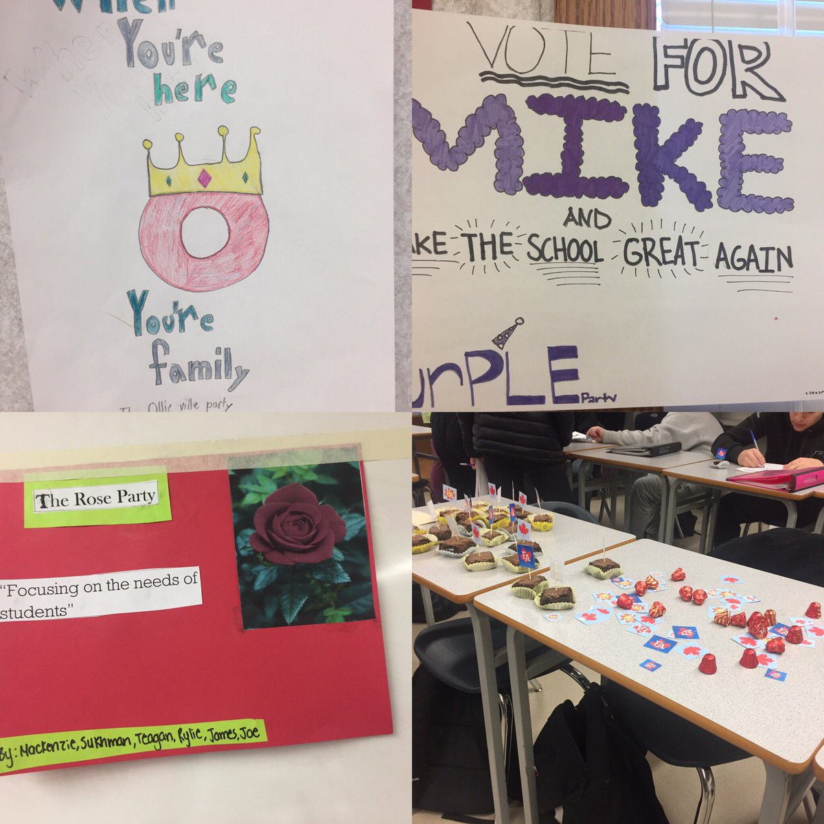 samarabass's tweet photo. The LT election cycle is underway and the candidates are hot on the campaign trail. No voter apathy in this group. Teaching gov’t is my favourite unit! #ltslearns #sd36learn #parledu https://t.co/ZwojxQ79Me