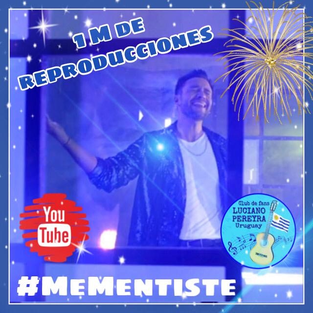 FCLuPereyraUy's tweet photo. . #MeMentiste ya paso el millón de views en YouTube 🎉🎉🎉
Si no lo viste, corre a verlo!!!
@LucianoPereyra @lujanprod @umuruguay @umargentina #LucianoPereyra https://t.co/fcG5PyqnLo