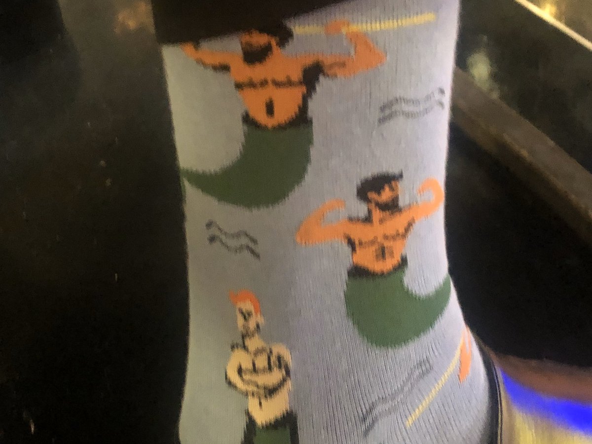 WalterReports's tweet photo. This week’s #sockwar is a Cincy TV station battle. @StevenAlbritton of
@WLWT joins in on the fun. We’ve got Manmaids vs. Zero Fox Given. Who you got? @Local12 https://t.co/EPWiveRhZ6