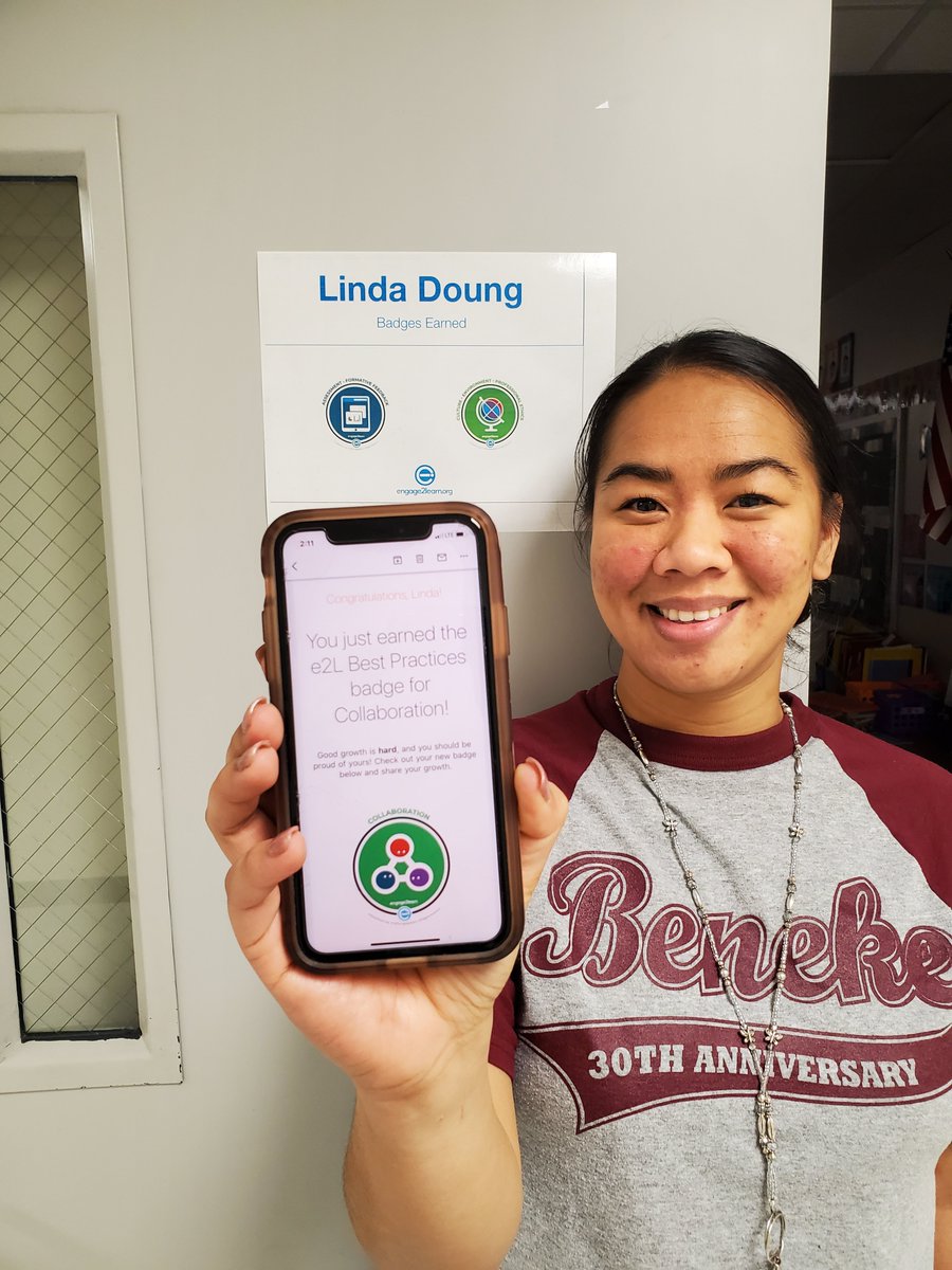 MathGalvan's tweet photo. Ms. Doung just earned a badge for collaboration. She has established team norms and roles with her scholars to make her stations more effective! @LaTracyHarris @msdoung @BenekeBears @TaylorABeam @MCAmbertime @SISDInstTech @engage_learning @SpringISD_Curr https://t.co/NZXcSOjorq