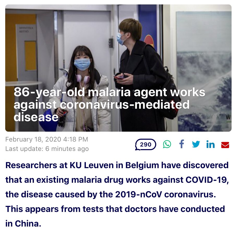 philipnitschke's tweet photo. Chloroquine, the anti malarial that’s not only useful to reliably end life (see ch13 @PeacefulPill), but now found effective against coronavirus COVID -19. Wise to get some for the medicine cabinet! https://t.co/EkTPx73PII