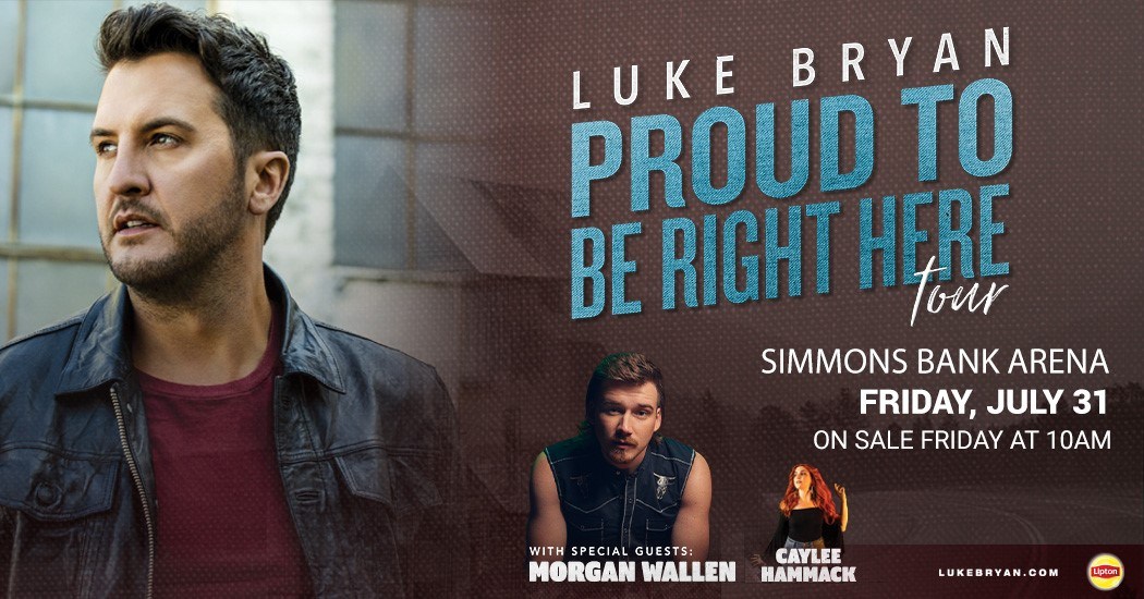 RiverCountry967's tweet photo. LISTEN TO RIVER COUNTRY 96-7 ON HOW YOU CAN WIN LUKE BRYAN TICKETS TO THE PROUD TO BE RIGHT HERE TOUR ON JULY 31ST AT SIMMONS BANK ARENA! https://t.co/EhNSDlD0Py