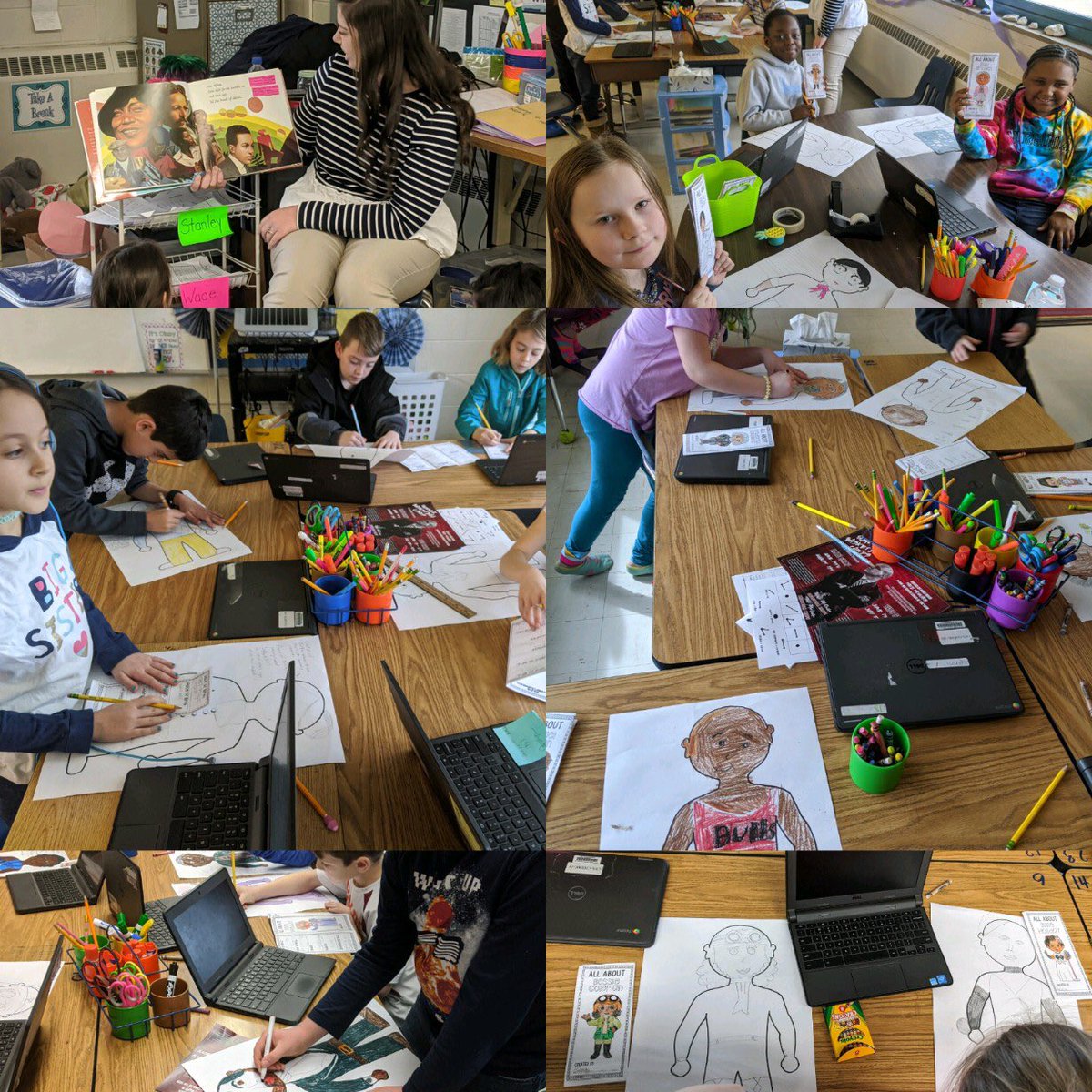 CburgESCoyotes's tweet photo. Third graders celebrate Black History month by researching and creating posters in reading and writing. Students will present their famous Black Americans on Friday during reading. #ceslearningisfun #BlackHistoryMonth2020 https://t.co/smFkOyMc28