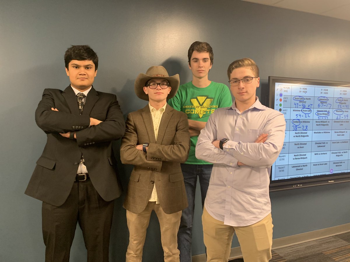 SteelePrincipal's tweet photo. Amherst @SteeleAcademic wins 2 out of 3 matches tonight at North Olmsted HS in @Ohio_SWC action!!!!
#BrightComets #AcademicRockStars https://t.co/NDKSvHtsKo
