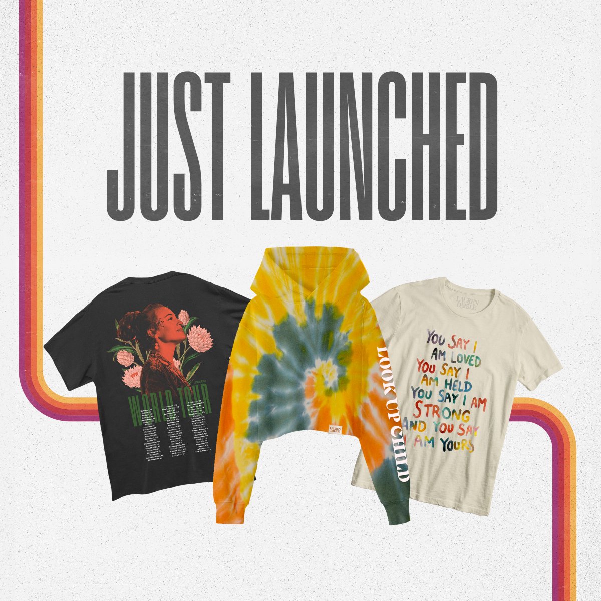 N E W  M E R C H

With a new tour, comes new designs! So excited to be rolling out these new merch items on the #LaurenDaigleWorldTour! 🎉 store.laurendaigle.com