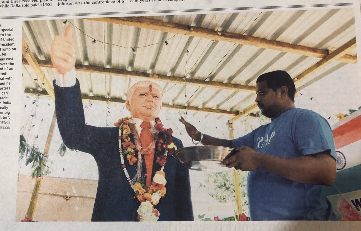 gerasumit's tweet photo. One billion people and the media finds this idiot on Trump’s visit to India.. https://t.co/6VILM7QiJ4