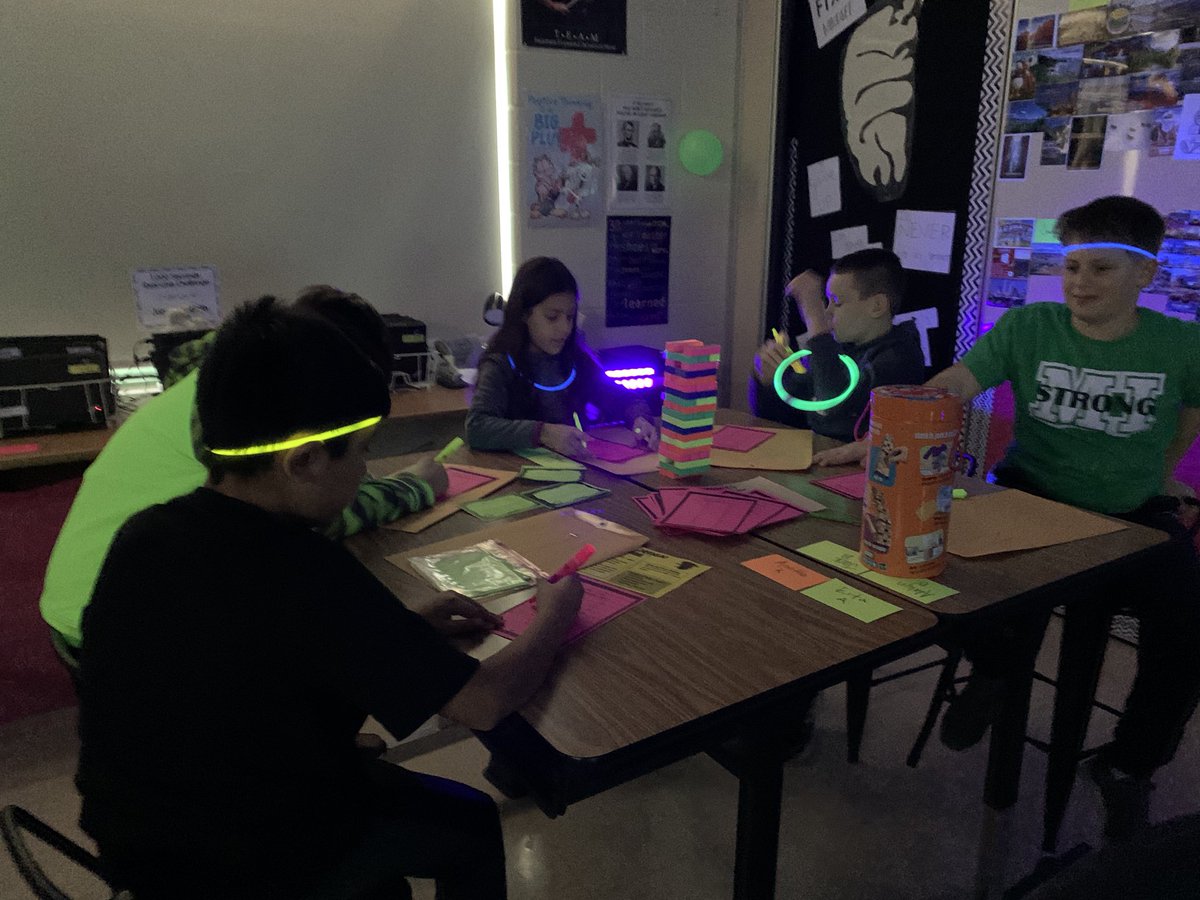 avprice3's tweet photo. Such a fantastic day! Loved doing Glow Day with our students!! Lots of learning while having lots of fun! #CharacterMI @AmyPerry00 @GassonJill @LittyMathaiEDU https://t.co/KX4PLQWS9i