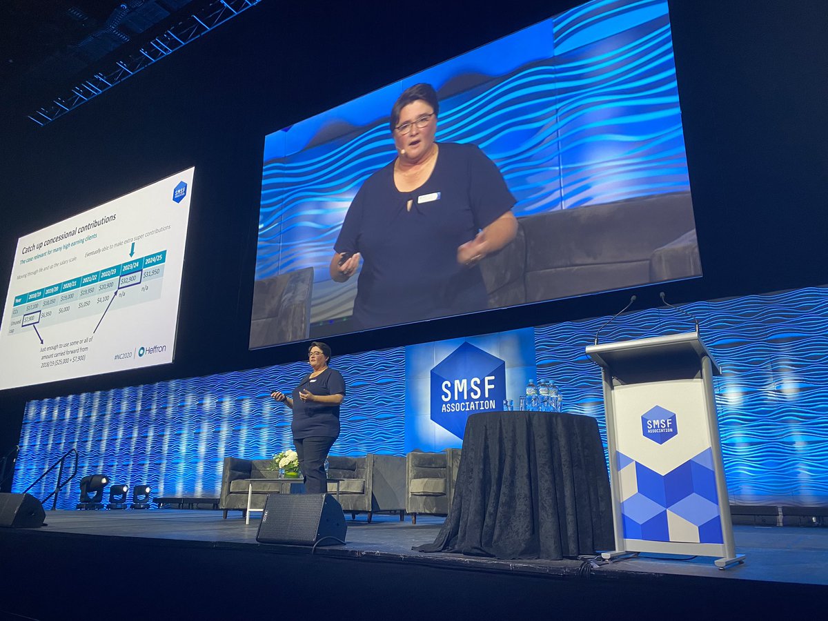 smsfchick's tweet image. Meg Heffron of @HeffronSMSF talking contribution strategies! Great ideas and opportunities!  #NC2020 @SMSFassoc