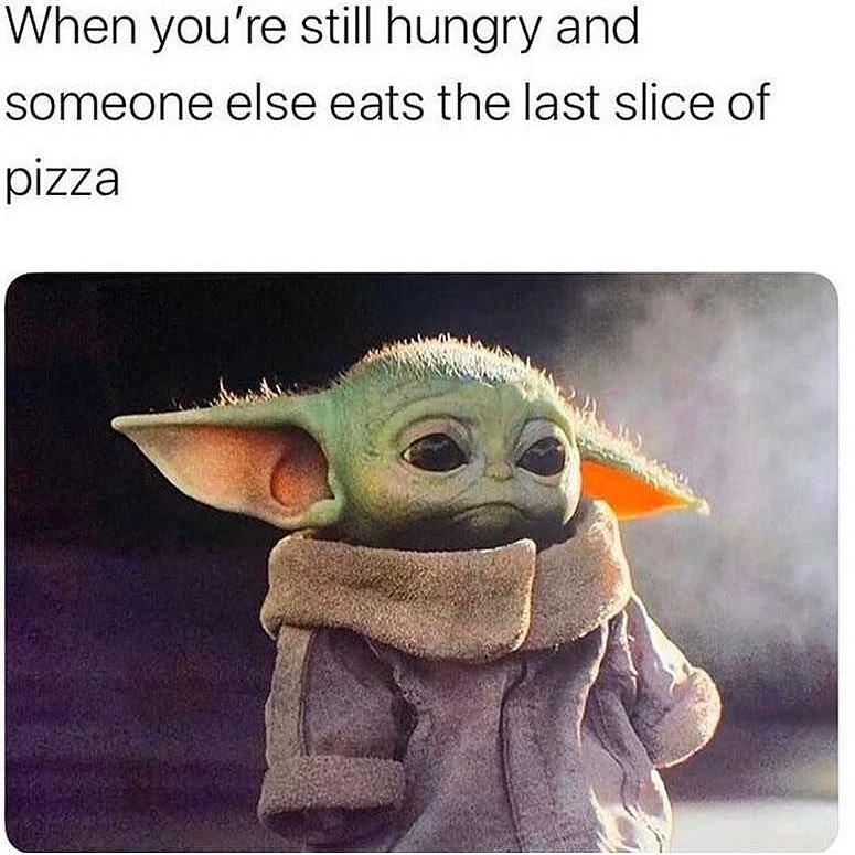 ctCrownPizza's tweet photo. Did you save me a slice?😳🍕 
📸pete.enterprise

#Pizza #CrownPizzaCT 
#pizzamemes #memes #pizzaislife #pizzaparty #partytime #memes #memesdaily #babyyoda #babyyodamemes #pizzalover #lovepizza #pizzalovers #lastslice #pizzas #mandelorianmemes #starwarsmemes https://t.co/FH8edR5aDr