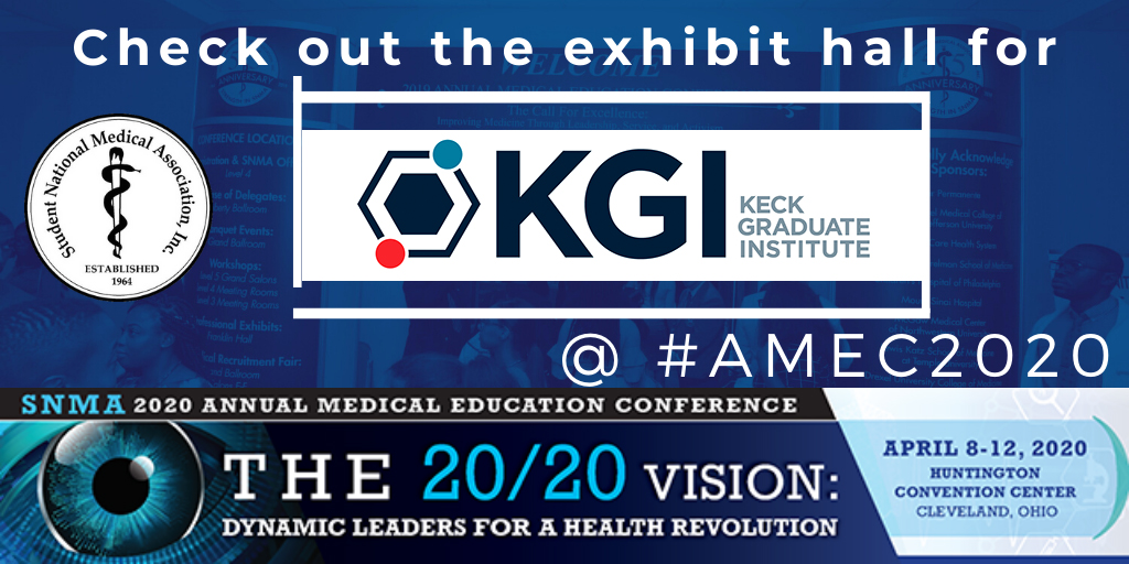 SNMA's tweet photo. We are excited to announce that @KeckGrad will be in the building in #theCLE for #AMEC2020 April 8-12. Make sure 2 find them in the exhibit hall in @CLEconventions! Will you be there? There’s still time. Register at https://t.co/327X8WSCDW #ThisisCLE #AMECLE #2020vision #SNMA https://t.co/FArUaRuODn