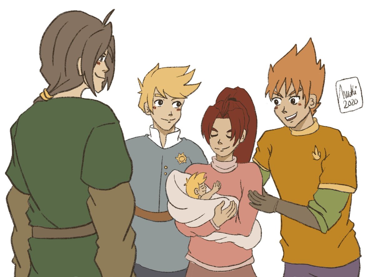 Nuskineta's tweet photo. Creo que Garet sería el tío perfecto 😂

Ojalá poder ver mañana el nacimiento de unnñ nuevo golden sun 😭😭

#goldensun #hansnadia #garet #felix #weyard https://t.co/LS00s41dLP
