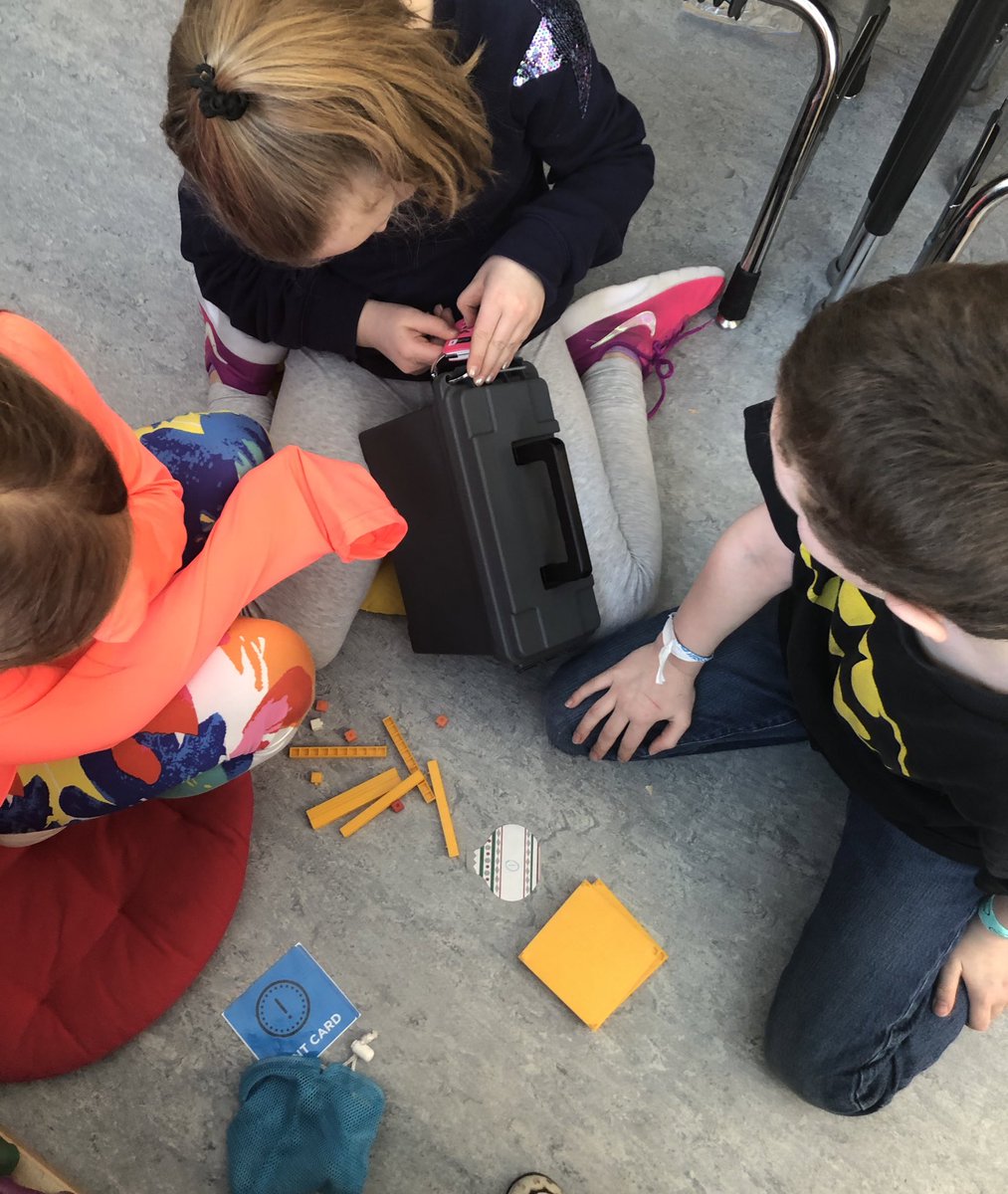 Happy 💯 Day! Becoming Number Ninjas today. We had five tasks to complete, including a Breakout! Thanks to TA for capturing the reveal. <a href="/breakoutEDU/">Breakout EDU</a> #100day #whfelementary #eipsteaches