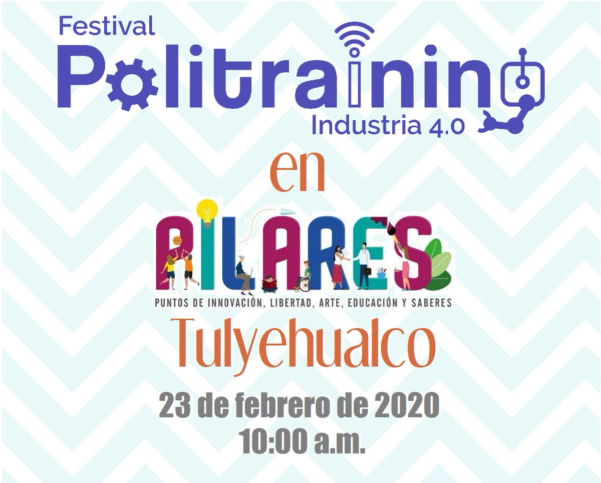 politraining's tweet photo. ⏰ #Politraining en #PILARES Tulyehualco, 23 de febrero de 2020, 10:00 am. ⏰
Talleres GRATUITOS de 🤖 #Robótica 🤖 para niños y jóvenes de 10 a 29 años.
🖥️ Inscríbete en https://t.co/u9C3lkmZz4
@Upiita_Ipn @IPN_MX @SECTEI_CDMX @Claudiashein https://t.co/PWrdrcPSiy