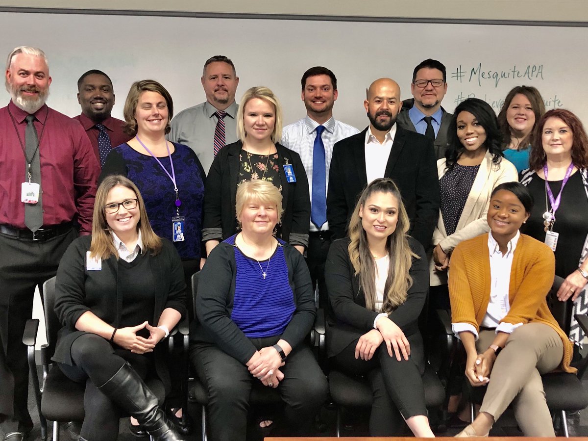 Look at these amazing Aspiring Principal Academy graduates. #believeinmesquite #mesquiteapa