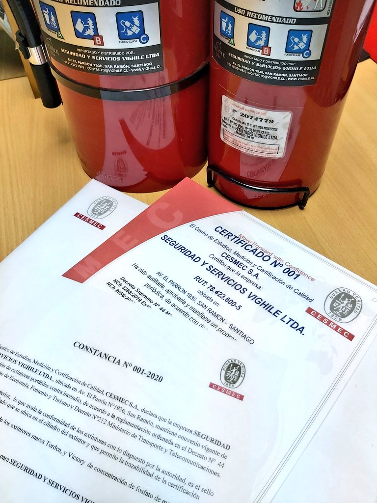 vighile's tweet photo. A pocas horas de la entrada en vigencia del Nuevo Decreto 44 nuestros extintores ya se encuentran certificados!!!!!! Torden con gran potencial de apague, se convierte en invicto ante el Nuevo Decreto #ds44 #Decreto44 #NuevoDecreto #torden #cesmec https://t.co/eHPhyJHfgs