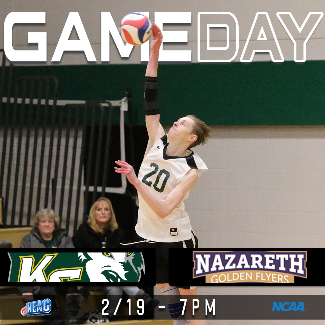 KeukaAthletics's tweet photo. #KCMVB Game Night!
@KeukaMVB 🆚 @NazAthletics
📆 Feb. 19, 2020
⏰ 7pm
📍 Keuka Park, NY
📹 https://t.co/D6kwxQULOj 
📊 https://t.co/JiwMaX0N5w 
🐺 🏐
#NEACvb #d3vb https://t.co/i3q1uir0vk