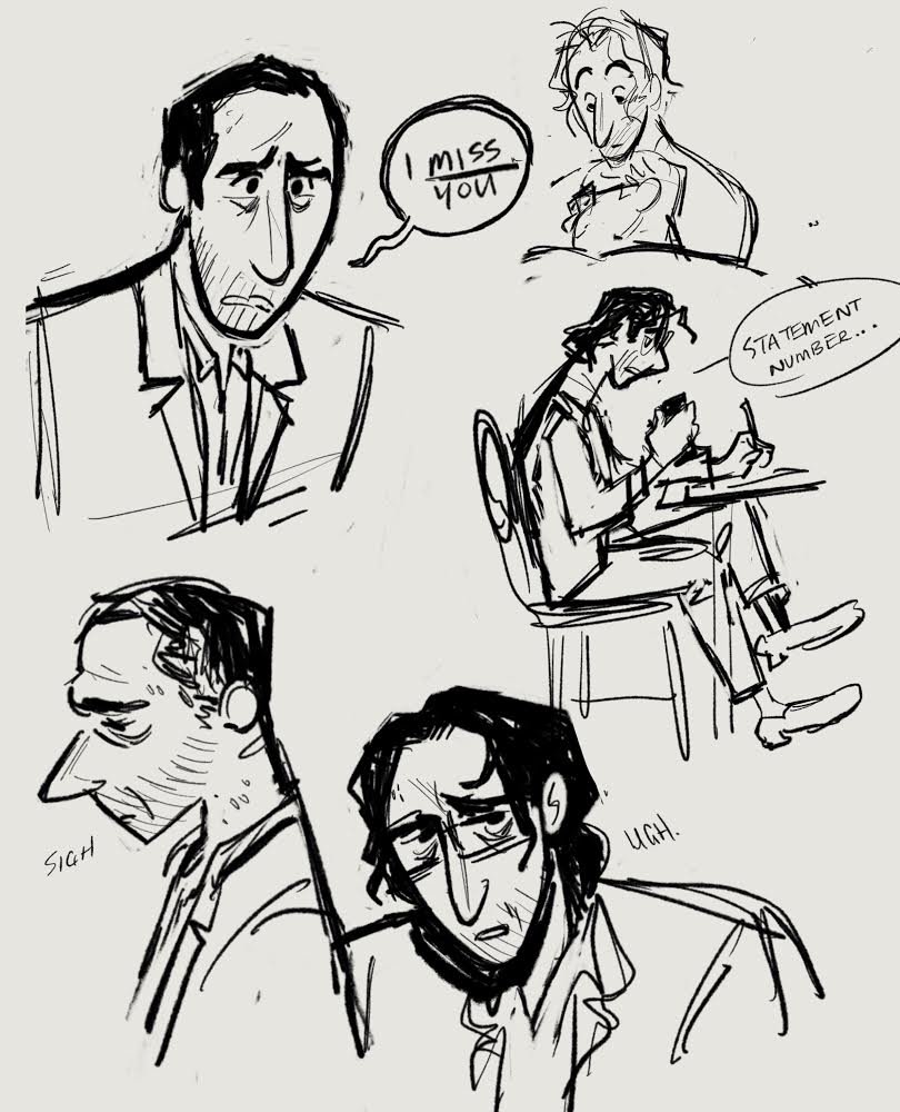 I'm sorry y'all... it's just doodles ??‍♀️ 
I love the idea of a s4 buzzcut for John thank you @sleepycilantro ..... thank yew @TheRustyQuill 
#johnathansimms #tma #themagnusarchives 