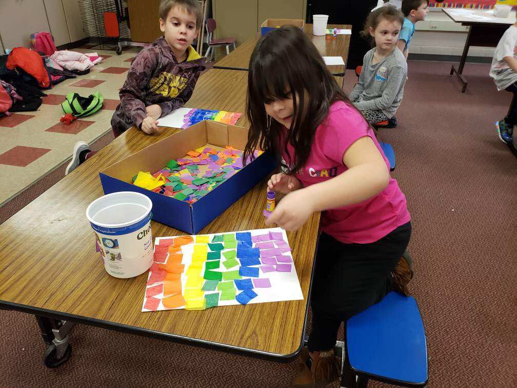 MCSCSchools's tweet image. The story @westviewes this week for Storybook Art Club, Reena's Rainbow, is a beautiful story of friendship, disabilities, and acceptance. They made tissue paper rainbows, and then decoupage over the top! #afterschoolprogramming