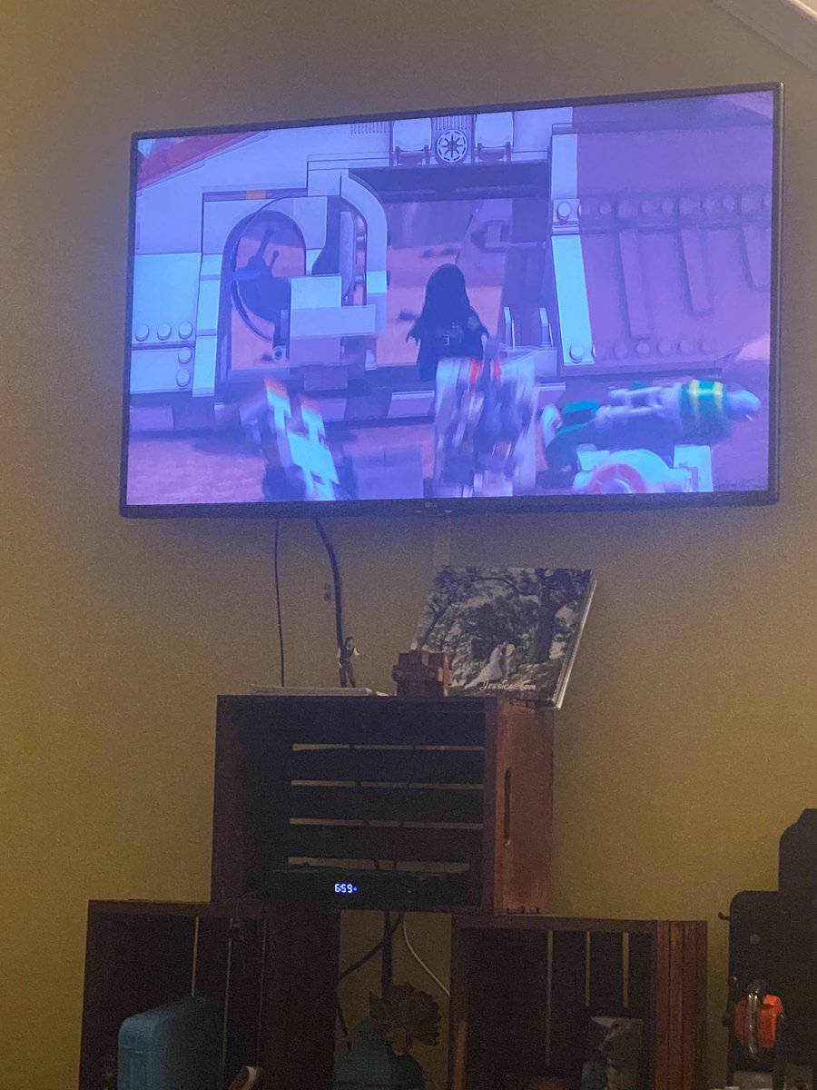 Tom_Taylor1421's tweet photo. Every night before bed my son asks to watch @disneyplus and has us turn on LEGO Star Wars. He watches this and I watch @TurfLego #samequality https://t.co/nBVsBFls3d