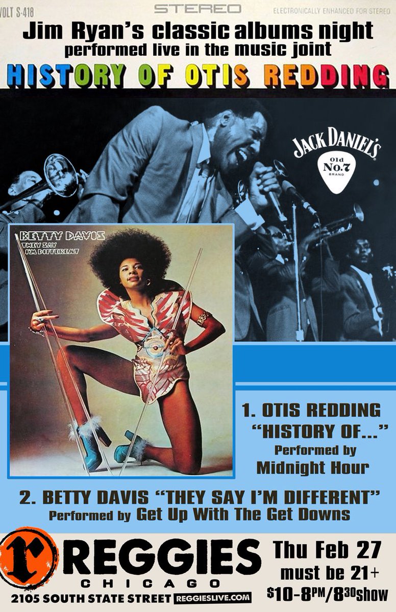 MidnightHourBnd's tweet photo. Great show coming up at Reggie’s on Feb. 27th c’mon out! @reggieslive @chicagomusic @TimeOutChicago https://t.co/IEqEfPhGig