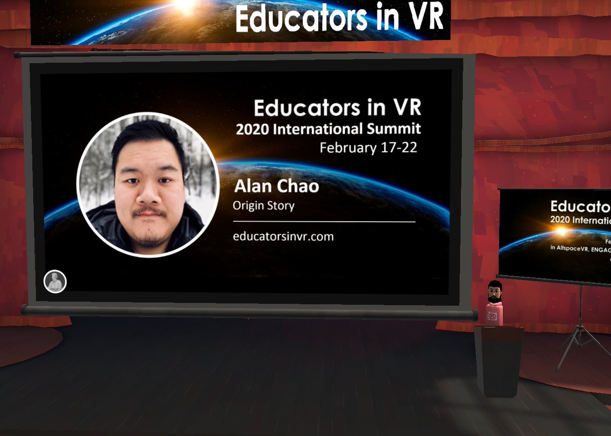 meganlove85's tweet photo. #summitselfie at the VR User Behavior and User Experience presentation hosted by @acd for @EducatorsVR! It was awesome hearing the origin stories for all of the spaces I've loved for over a year now! 💜 #2020EdInVR #Educationinvr https://t.co/Mglp4XfsTh