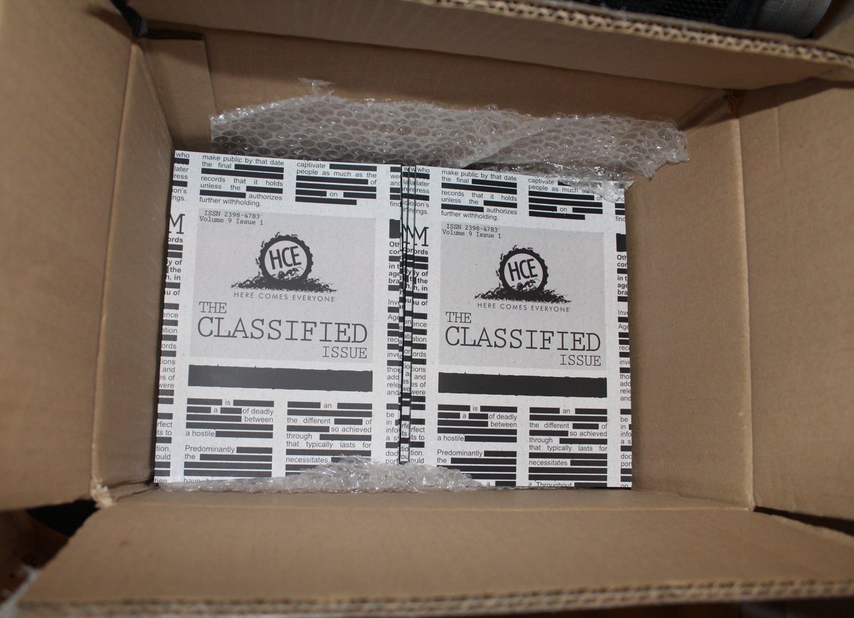 HereComesEvery1's tweet photo. On the other hand, we still have in stock...

physical print copies of our newest magazine #TheClassifiedIssue, PLUS #TheTomorrowIssue!

To get yours, visit: https://t.co/AgM3xI110Z https://t.co/kY40SfoCW5