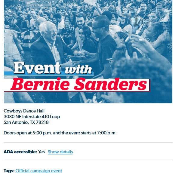 sucrechambre's tweet photo. Guess who's coming to San Antonio this Saturday Texas???
#Bernie2020 #NotMeUs #UnidosConBernie #TexasforBernie #TexansforBernie #Sanders2020 #FeelTheBern #FeelTheBern2020 #BernieSanders #BigUs #BernieSanders2020 #Texas4Bernie #Texans4Bernie https://t.co/7UXL6iy5to