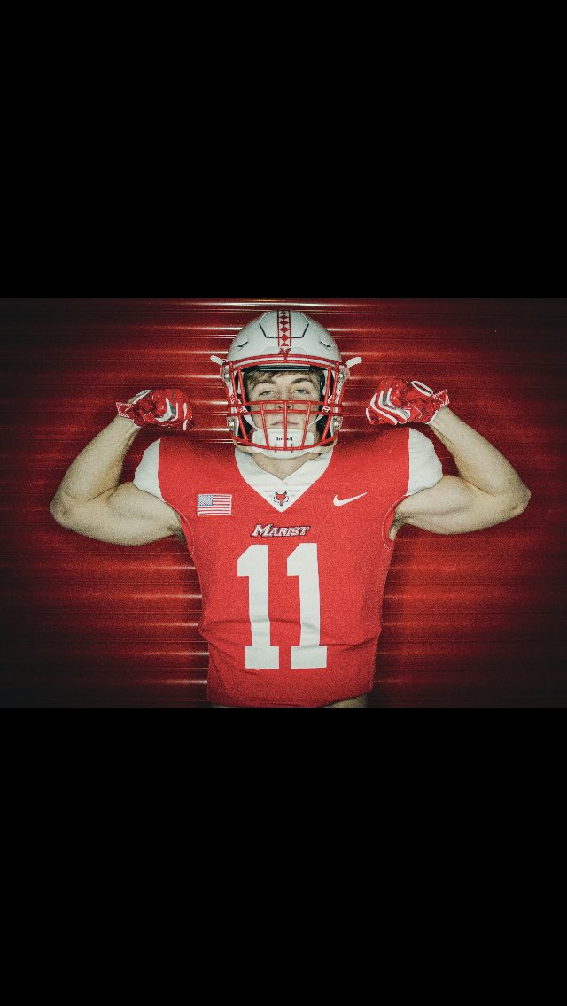 WillNetting's tweet photo. 100% committed! Thank you to all of my coaches at Bolles, the Recordbreakerz, all the coaches that were recruiting me especially Coach Gibson, and  my mom for everything she’s done for me! #DefendTheDen #GoRedFoxes @Marist_Fball @DSGBCoachCam @Bolles_Football https://t.co/J07rxNfMP4
