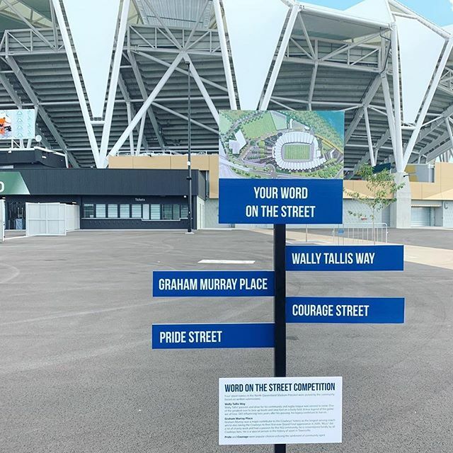 .
• 2 . P R I D E . C L O S E •

The street signs have been unveiled around the venue! Our new address is 2 Pride Close 🚗🚏🚦 #queenslandcountrybankstadium 
@winnewstownsville ift.tt/2HApobQ