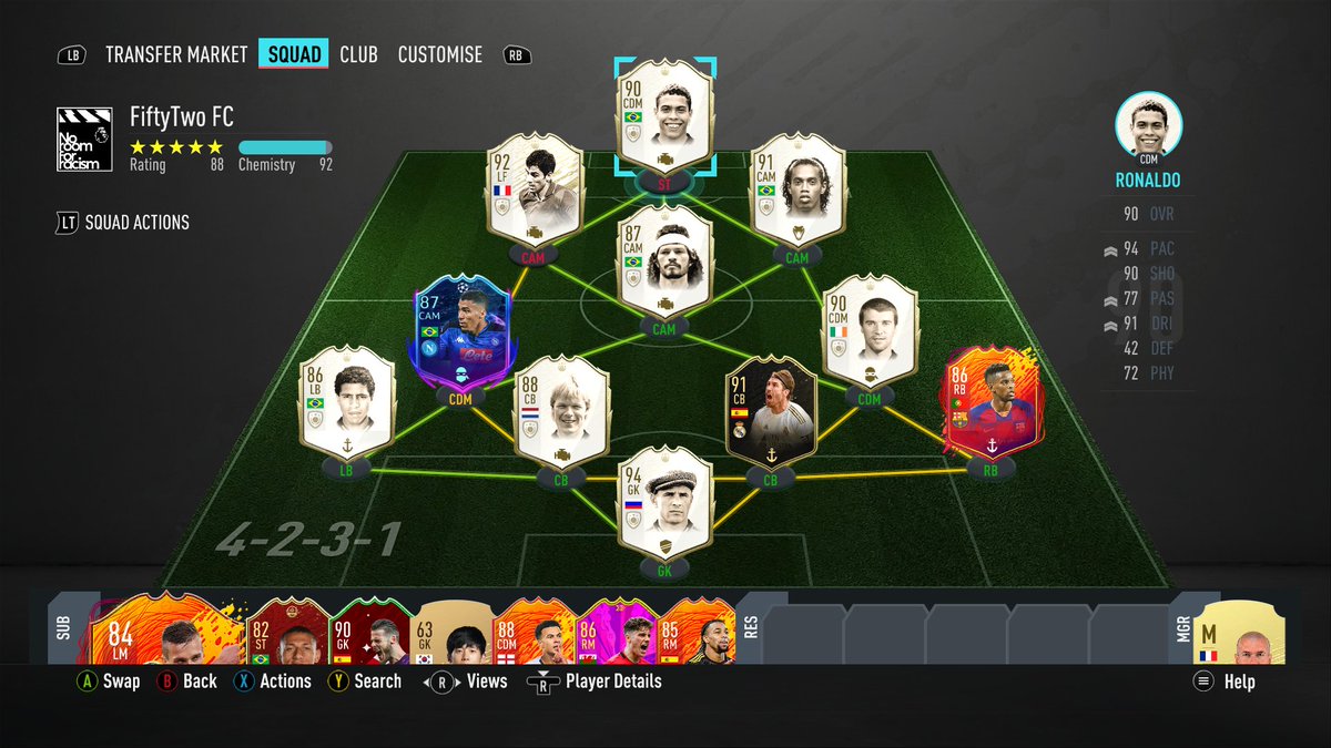 FiftyTwoFc's tweet photo. Team update..... #fifa20 #fut #xbox #funsquad https://t.co/n6MB1P5AEL