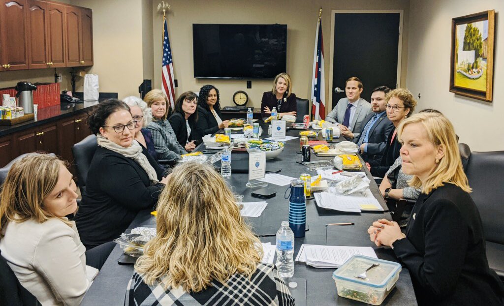 RepWeinstein's tweet photo. Great working lunch in Columbus today with @Russo4Ohio and leading Audiologists from across Ohio - talking next steps for our bill #HB243. Please RT if you think it’s time to give our kids the #RightToHear! https://t.co/JRBMHvMS0i