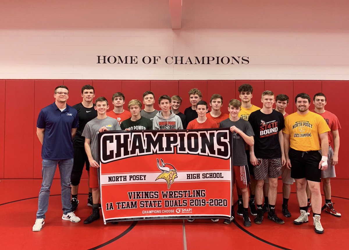 Snap! Raise is proud to cheer on the champion wrestlers at @NorthPoseyHS! This team set a fundraiser goal of $2,500 and reached $6,210 in just 28 days.

Congratulations, Vikings! 🏆 Enjoy your new championship banner!