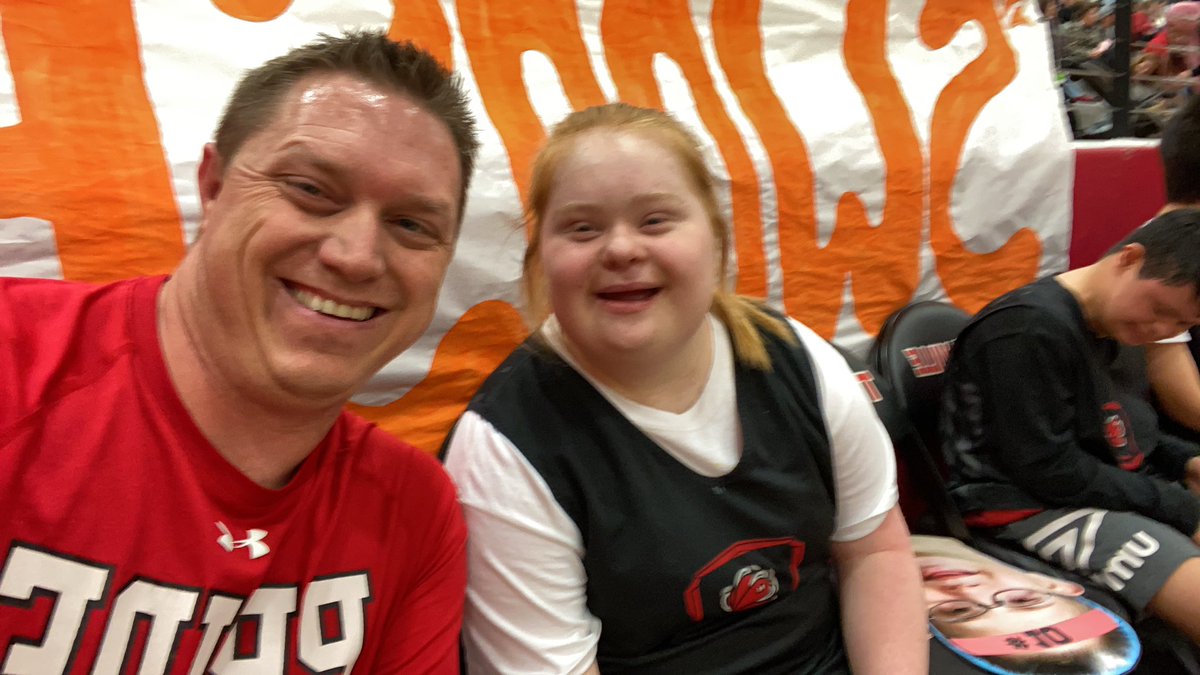 Hanging with my buddy at the Red Rail basketball game!! #chpantherpride