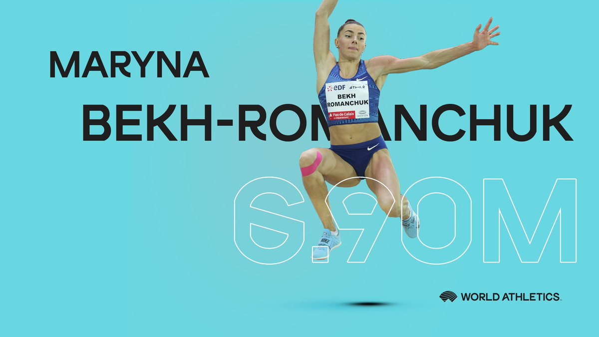 Maryna Bekh-Romanchuk seals #WorldIndoorTour victory with fourth consecutive 6.90m+ competition.

The last woman to put together this feat indoors was Heike Drechsler in 1995!

📰: buff.ly/2HCHlXh