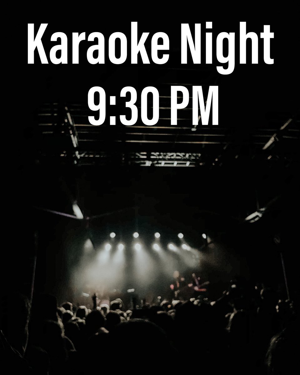 It’s Karaoke night!

The crowd is ready to hear your new hit single at 9:30 sharp!!

#karaoke #chiefstavern #forthegoodtimes