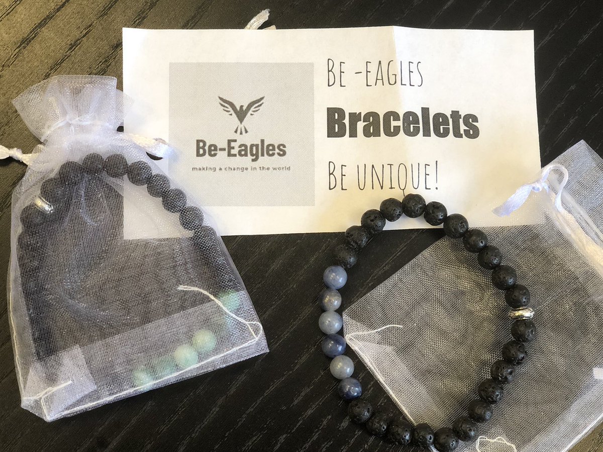 MsKHutchinson's tweet photo. Thank you @EaglesBe and @StElizabethOCSB for these beautiful bracelets. You picked just the right ones for me! I love them! 😊 @HaughianSEL @msmaryjallan #ocsbBeInnovative #ocsbBeCommunity #ocsbKindness https://t.co/LEsoex4dcI