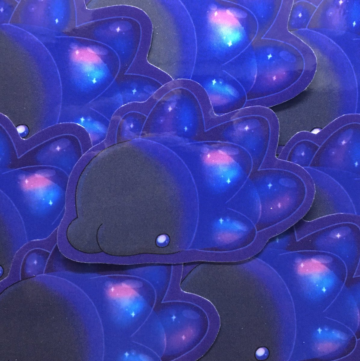 MiniMadeFriends's tweet photo. Hmm...these guys went up a while  ago! I just forgot to put them here for some reason. We love a good galaxy snom. Or god snom? God snom. Fear him. #snom #pokemon #PokemonSwordShield #stickers https://t.co/L9YsoIsNG3