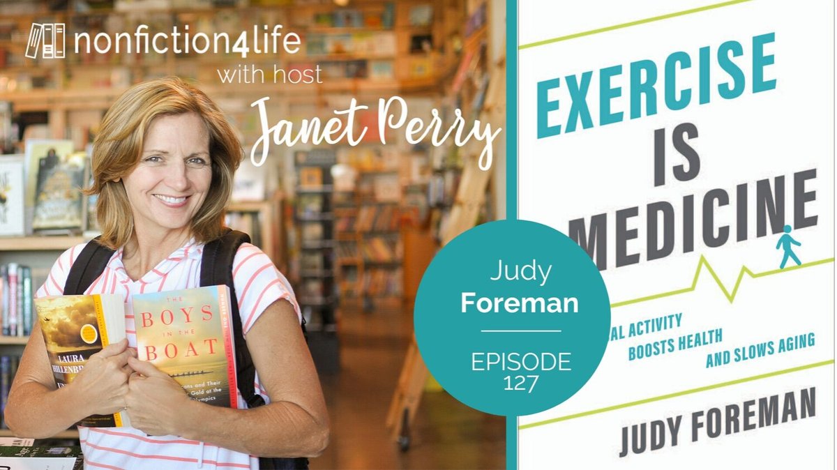 nonfiction4life's tweet image. Only 150 minutes/week to maintain your fitness?! More in #podcast 127: “EXERCISE IS MEDICINE" with @judy_foreman. bit.ly/2SFv2jk .”#authorinterview #exercisemore #nonfictionbook #nonfiction4lifepodcast #slowsaging #nonfictionauthor #nonfictionpodcast #podcastinterview