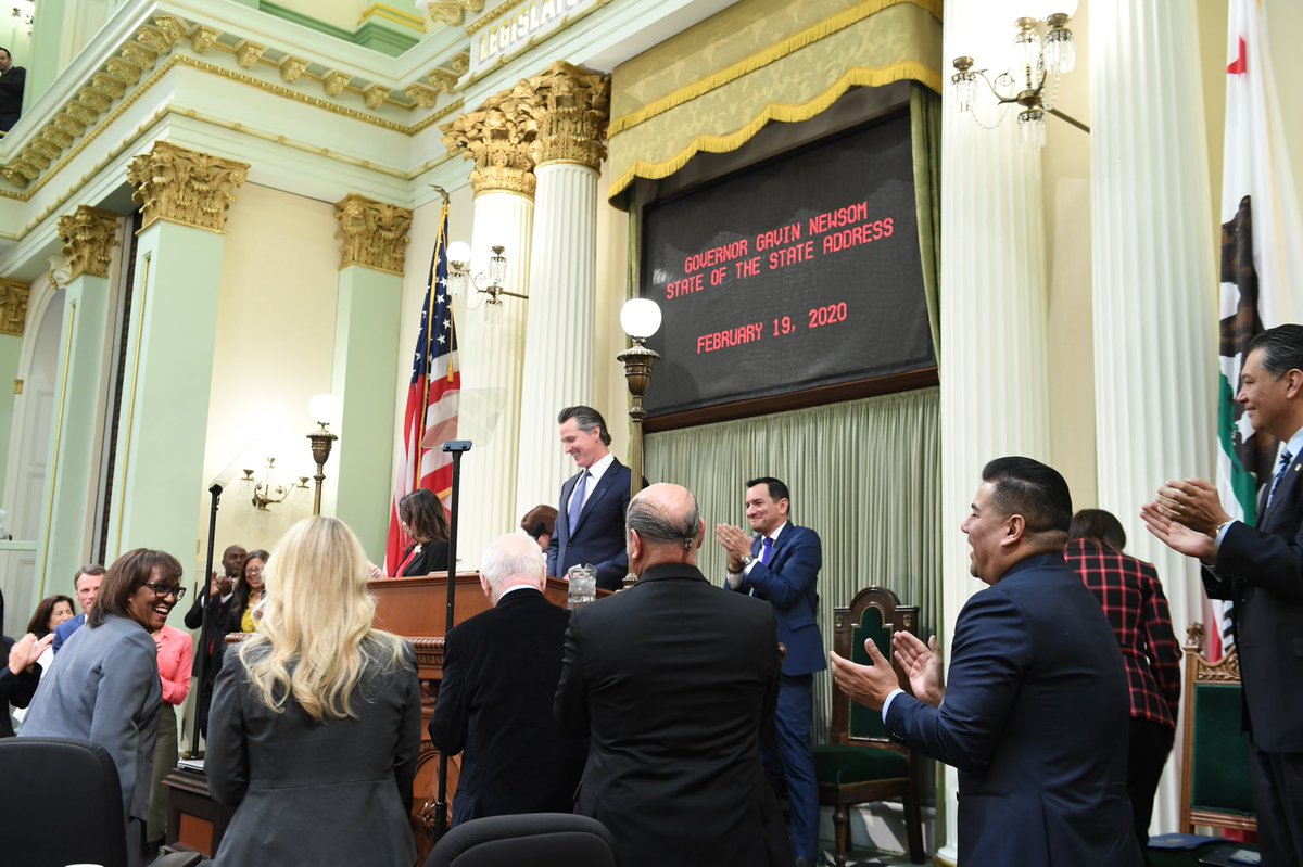 Today Gov @GavinNewsom delivered his 2nd State of the State—& it was my 2nd time attending on behalf of #AD15! His address emphasized our moment of urgency in CA. Our homeless neighbors cannot wait. The 1/4 who need behavioral healthcare cannot wait. Housing cannot wait—#CASOTS