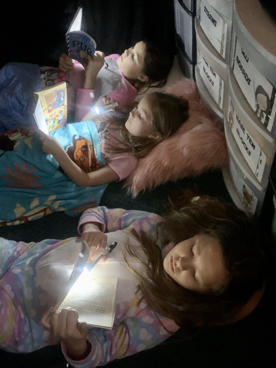 McGrane3rdClass's tweet photo. As a Boosterthon bonus, the class enjoyed Flashlight Reading today...in their PJs, too! Thanks for getting pledges! Only 2 more nights until our Glow Run! @McGrane3rdClass @ash1818 https://t.co/LUJLGQxQAt