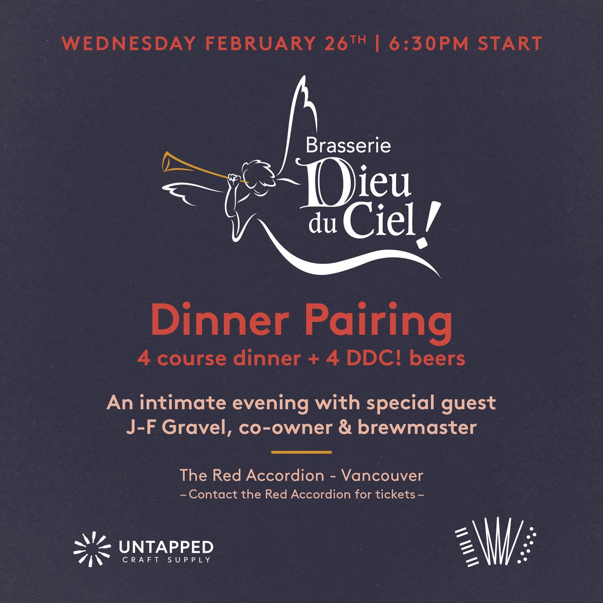 Hey Vancouver, If you love Craft Beer, especially one of the best Canadian Craft breweries out there, this one is a must! 🍻
.
.
.
#Vancouver #DDC #UnTappedEvents #CanadaCraftBeer #QuebecBeer