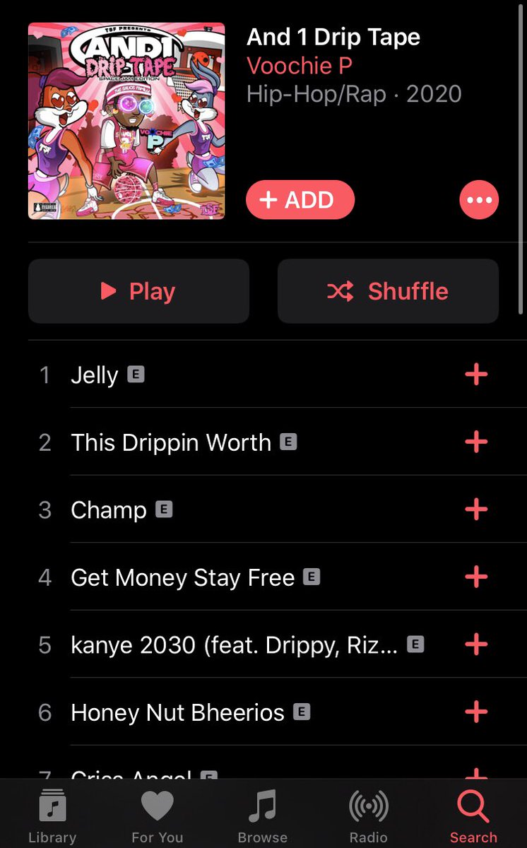 voochie_p's tweet photo. This all you should be jammin right now❗️#and1DripTape💕💘⛹🏾♂️ Stream it🩸🩸🩸🩸🩸 https://t.co/9ouyowmNiM