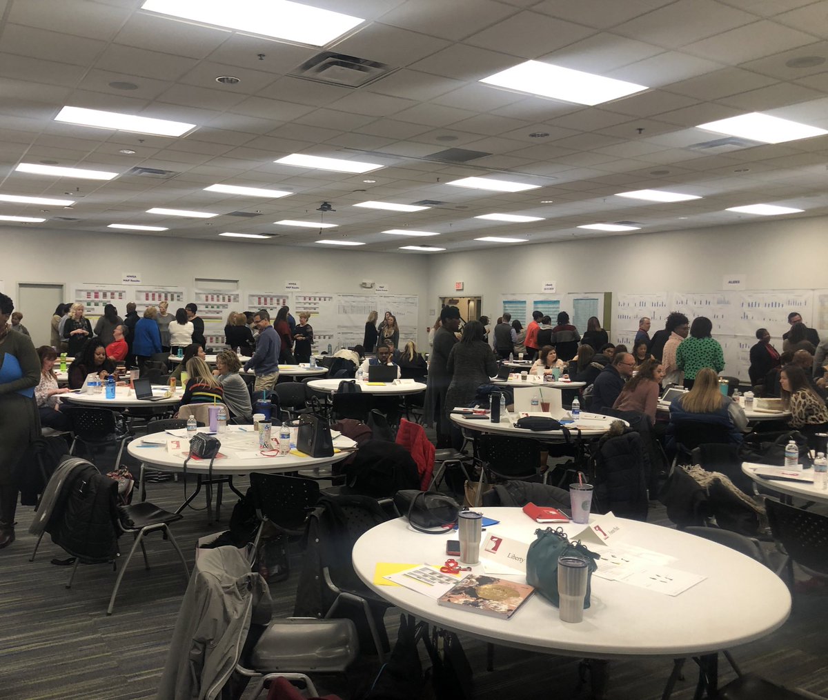 hlsears's tweet photo. Dr. Lauren Wells leading Data Conversations at @ColsCitySchools Data Walks today. #dataposters #WallpaperWednesday #professionallearing #focusongrowth @NWEA https://t.co/v3tmuAqnlK